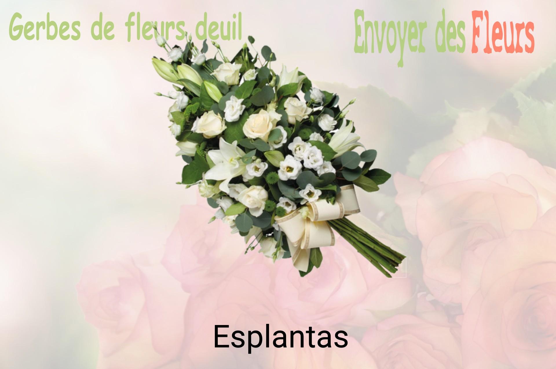 Gerbe de fleurs de deuil livrée à Esplantas